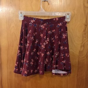 Authentic American Heritage Skater Skirt, Size S, Purple with Flowers